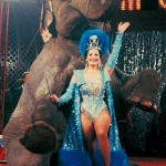 Moira Orfei & elephant Circus queen & elephant